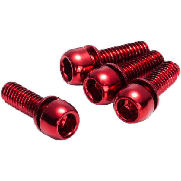 Болти комплект Reverse REVERSE DISC BRAKE BOLT SET - 4 PCS. M6X18MM red