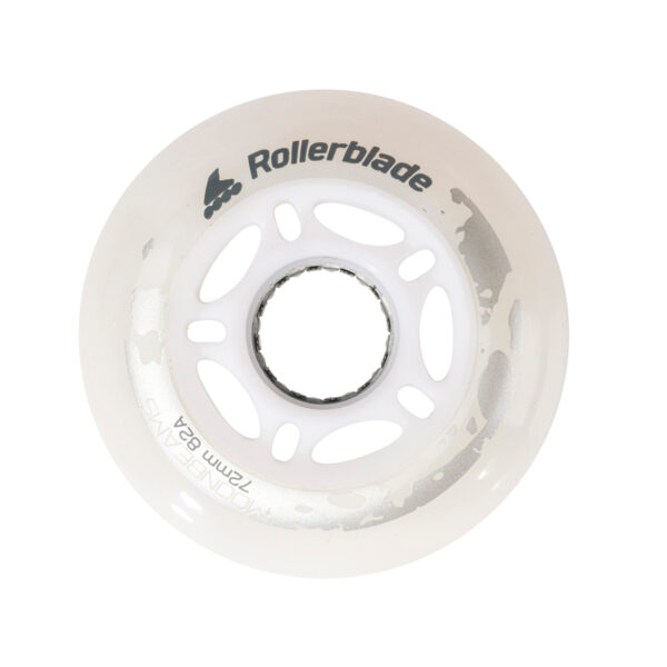 Колеса для роликових ковзанів комплект Rollerblade MOONBEAMS LED WH.72/82A