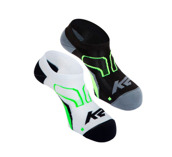 Шкарпетки K2 ACTIVE LOW DX SX 2PACK white/n.green+black/n.green