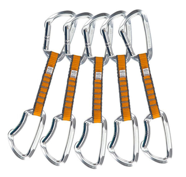 Відтяжки альпіністські Climbing Technology BASIC SET NY-PACK OF 5 silver