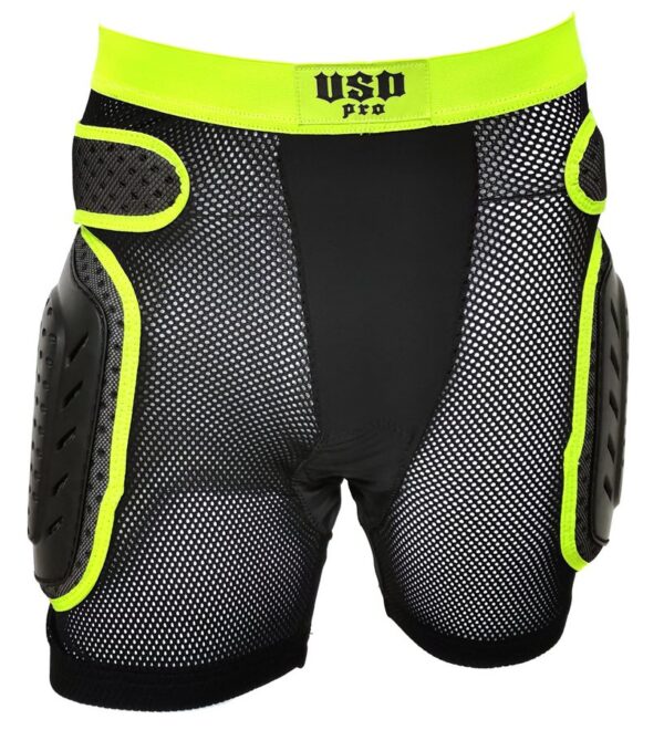 Шорти захисні USD Pro ARMOR SHORTS black/lime punch