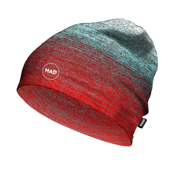 Шапки HAD PRINTED FLEECE BEANIE gradient melange redblue