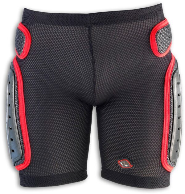 Шорти захисні UFO PADDED PLASTIC SHORTS black-red