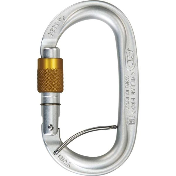 Карабіни альпіністські Climbing Technology PILLAR PRO SGL (SCREW GATE) silver