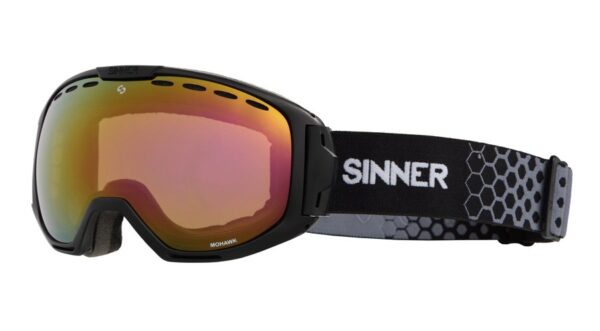 Окуляри маски Sinner MOHAWK matte black/ dbl fll red mrr vnt+dbl orng vnt