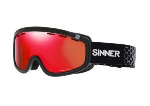 Окуляри маски Sinner VISOR III OTG matte black/full red mirror