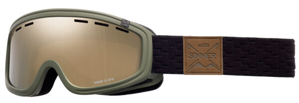 Окуляри маски Sinner VISOR III OTG matte moss green gold mirror