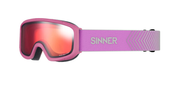 Окуляри маски Sinner DUCK MOUNTAIN mt pink/ dbl full red mirror