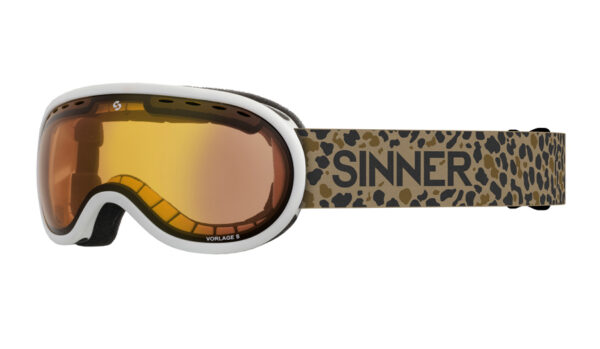 Окуляри маски Sinner VORLAGE S mt white/ dbl brown gold mirror vent