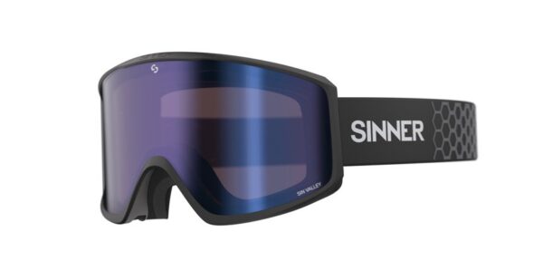 Окуляри маски Sinner SIN VALLEY+ matte black/blue mirror+dbl orng sintec