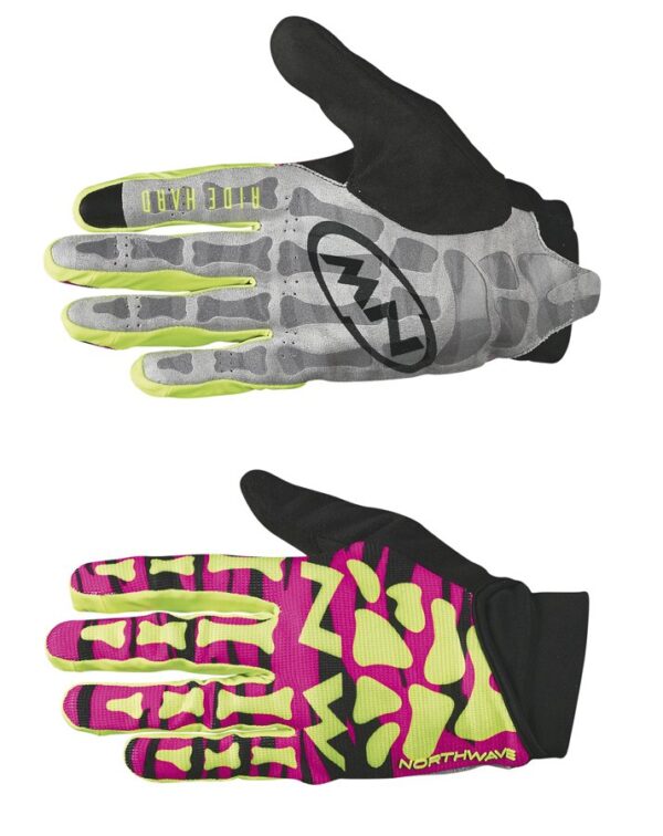 Рукавички велосипедні Northwave SKELETON ORIGINAL magenta-yellow fluo